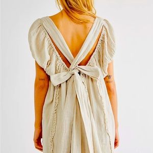 NWT Free People Angele Mini Dress S dust storm
